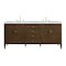 James Martin Vanities 72'' Double Vanity, Mid Century Walnut w/ 3 CM Victorian Silver Quartz Top 485-V72-WLT-3VSL - alternate 1